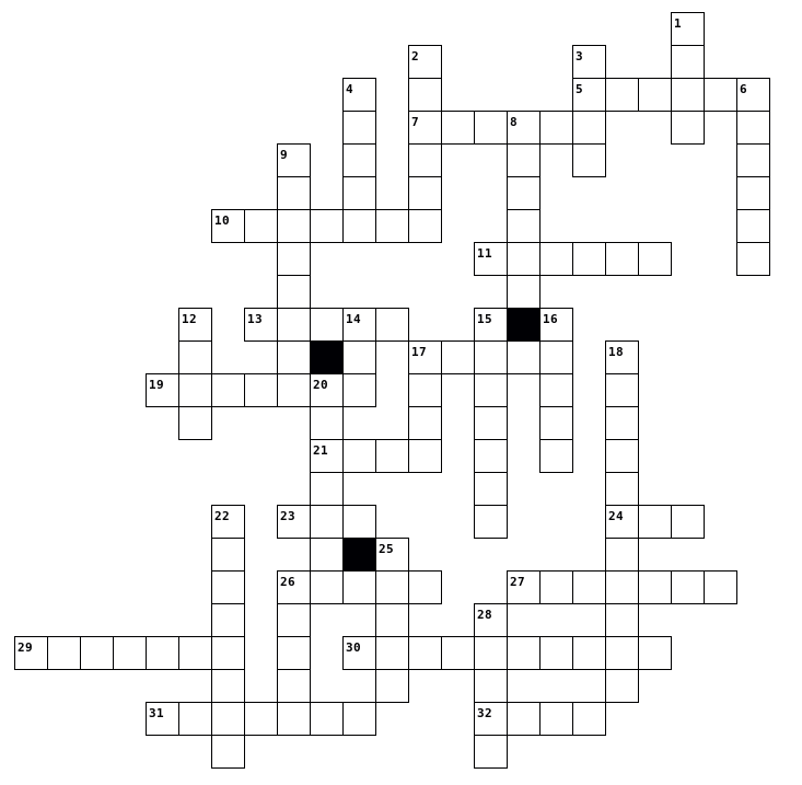 Crossword grid